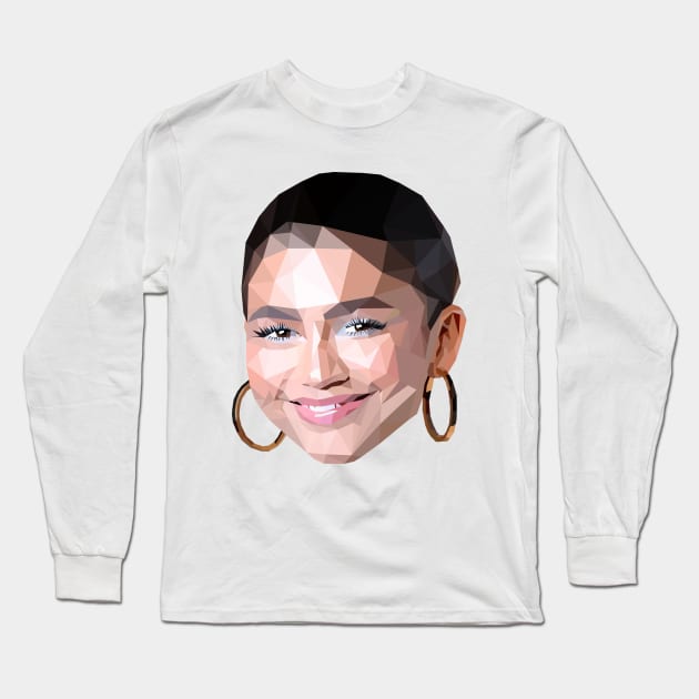 Lowpoly Zendaya Long Sleeve T-Shirt by throwback